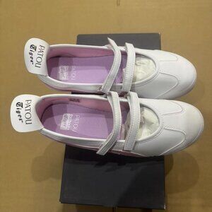 Onitsuka Tiger by Asics White and Light Pink Double Strap Sneakers